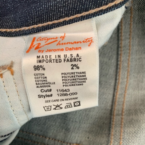 Citizens of Humanity Blue Mid Rise Straight Jeans - Picture 4 of 4